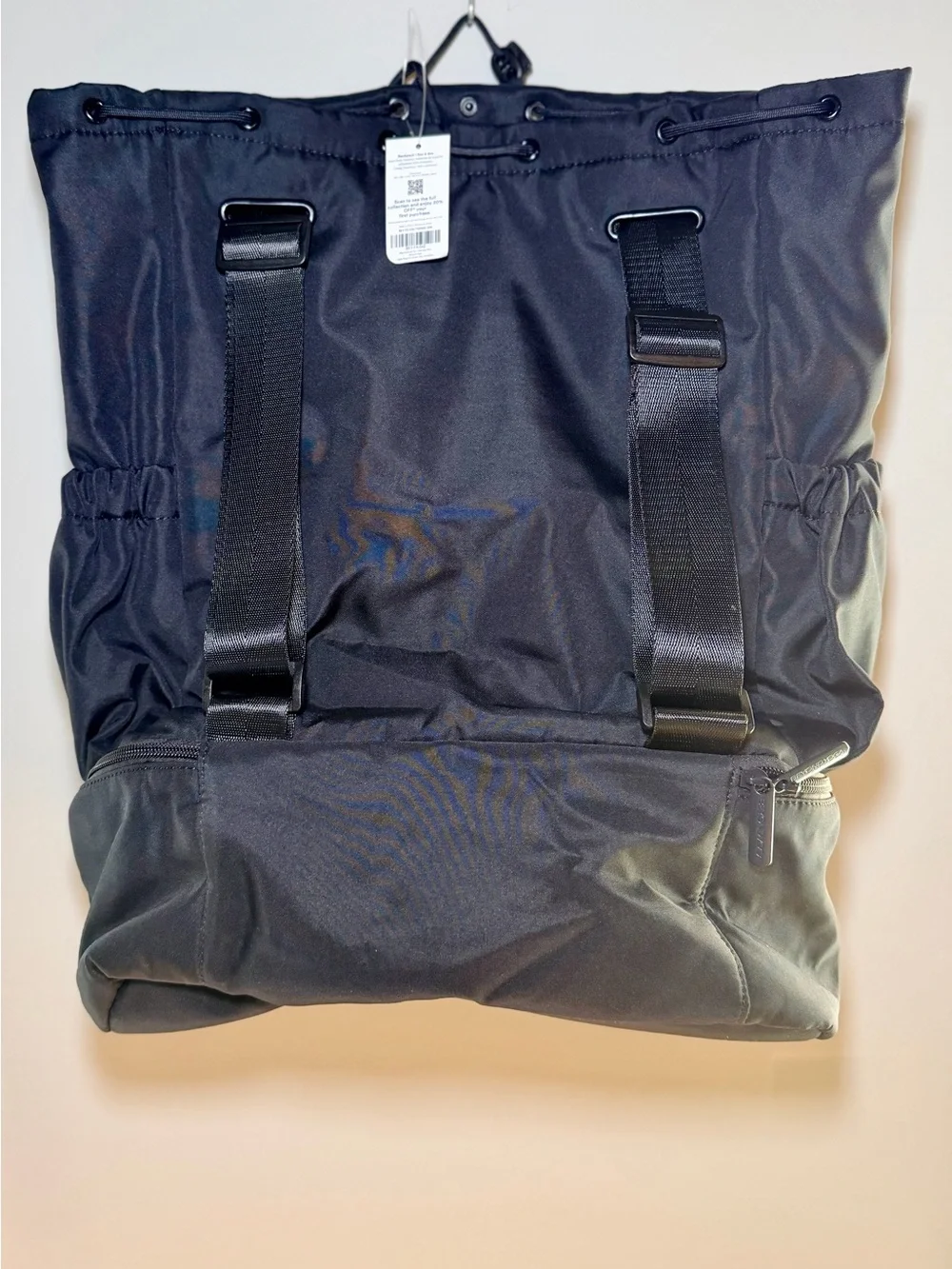 Beyond Yoga Black Convertible Tote with Shoe Compartment